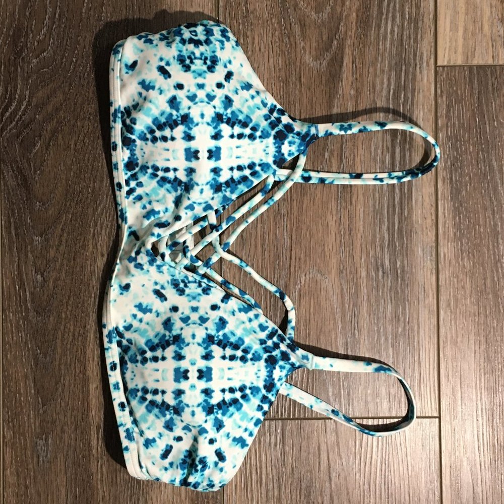 Hollister blue tie-dye swimsuit set - size: L